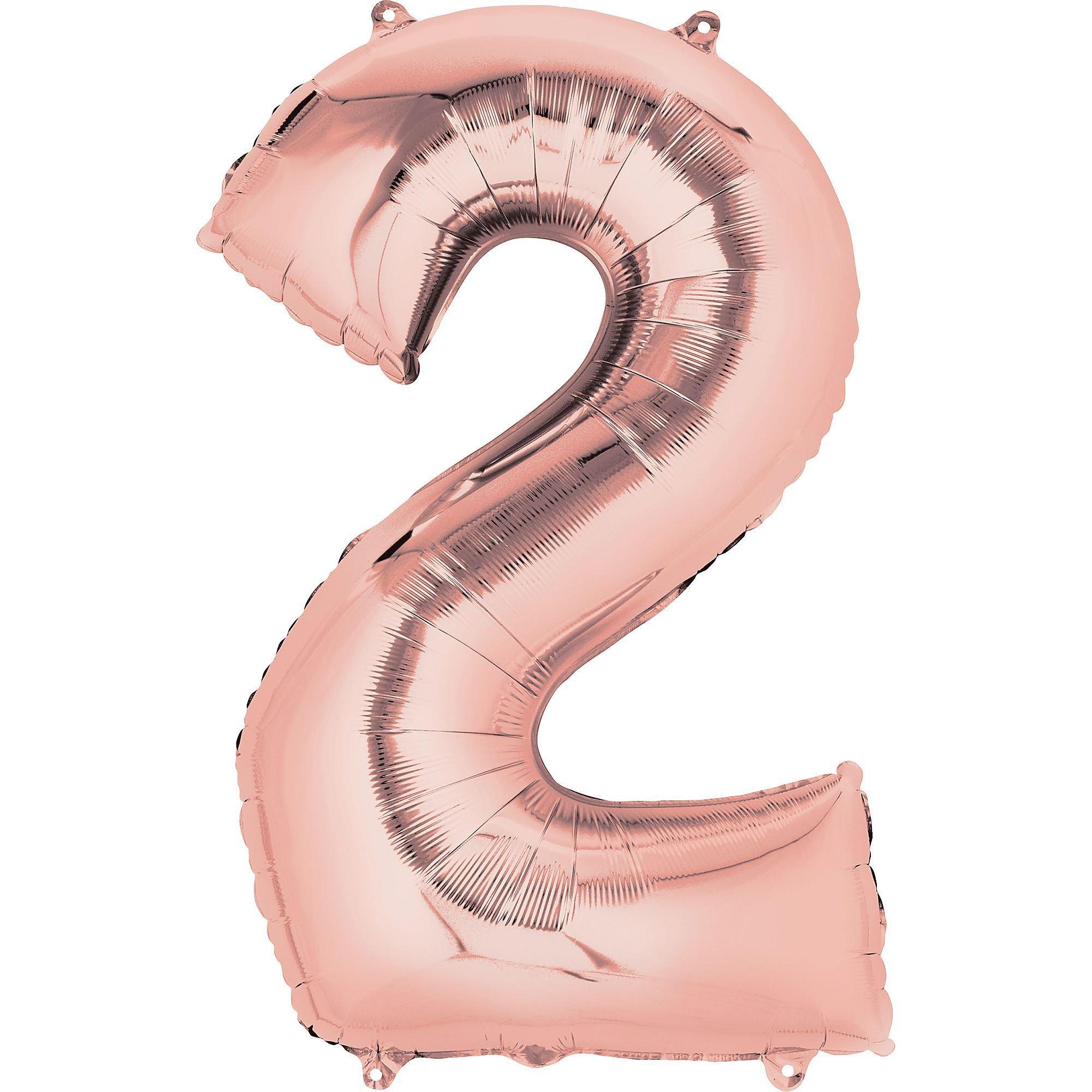 Rose gold deals foil number balloons